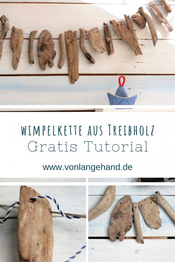 DIY Anleitung für eine Wimpelkette aus Treibholz