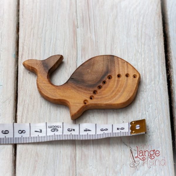 Knopf aus Holz – Wal zum Annähen