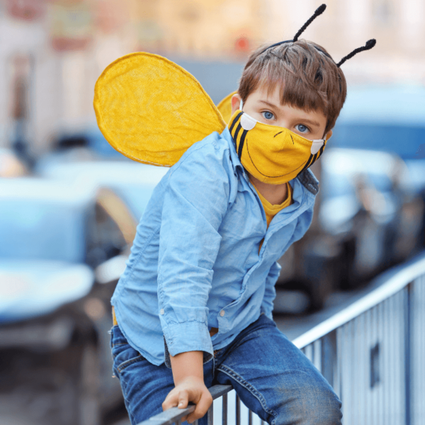 Kindermasken naehen Schnittmuster Biene