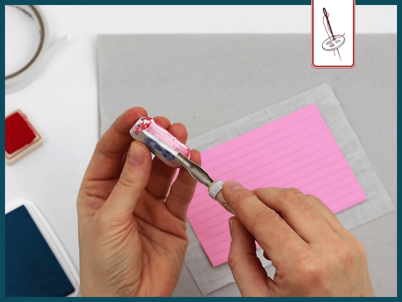 Brief naehen Stempel schneiden