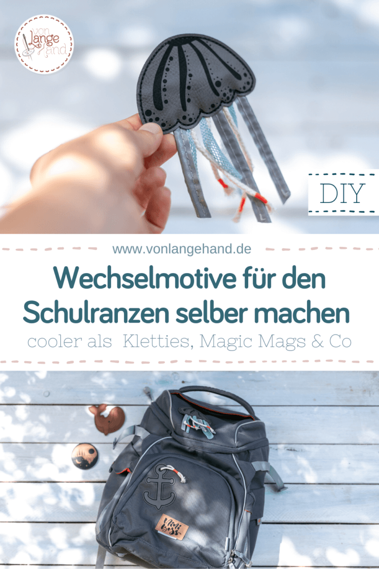 Pinterest-Collage zum Beitrag Wechselmotive für den Schulranzen nähen