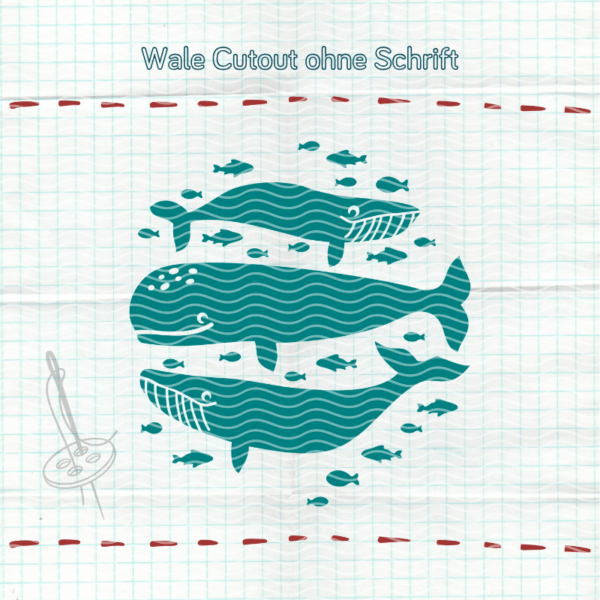 freche wale maritime plotterdatei ohne schrift cutout