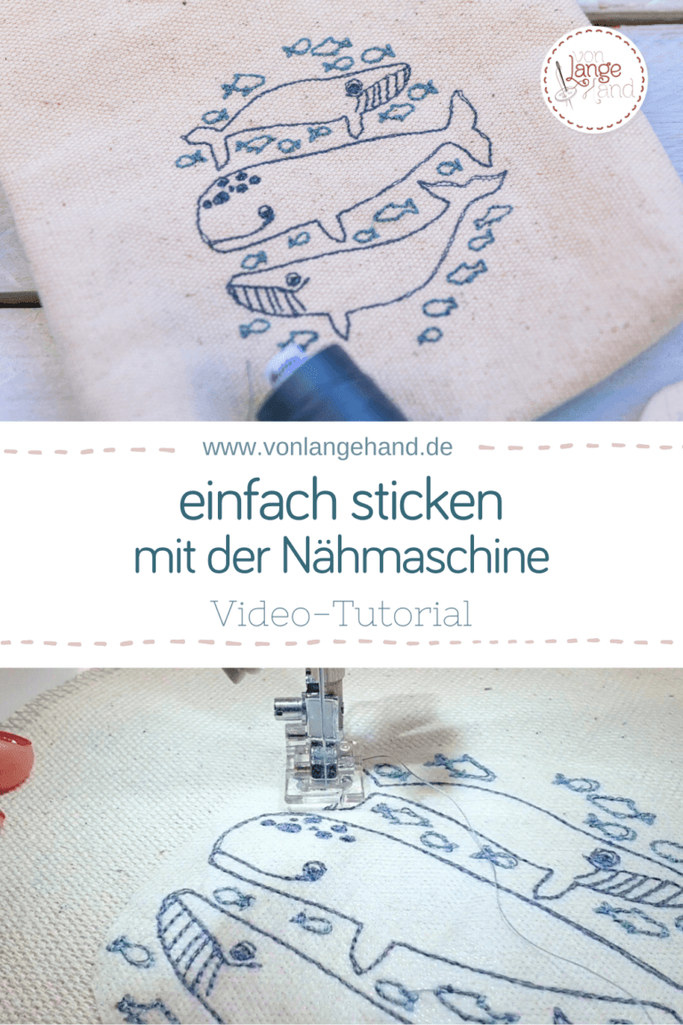 Wale sticken mit der Naehmaschine Pin