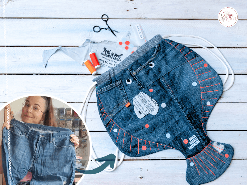 Upcycling: Rucksack aus alter Jeans nähen mit Schnittmuster