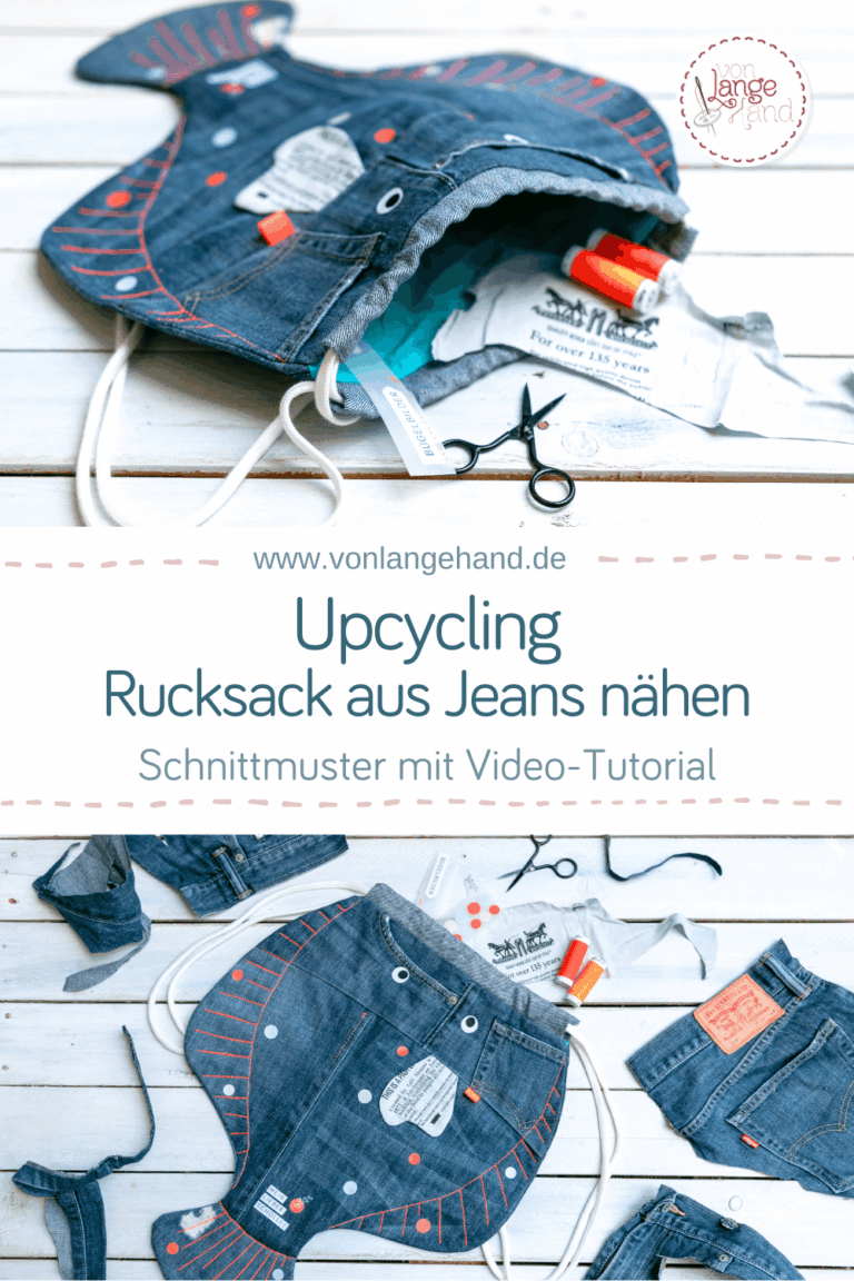 Rucksack nähen aus einer alten Jeans