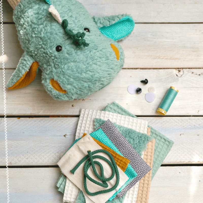 Bettschlange Drache – Materialpaket Mint