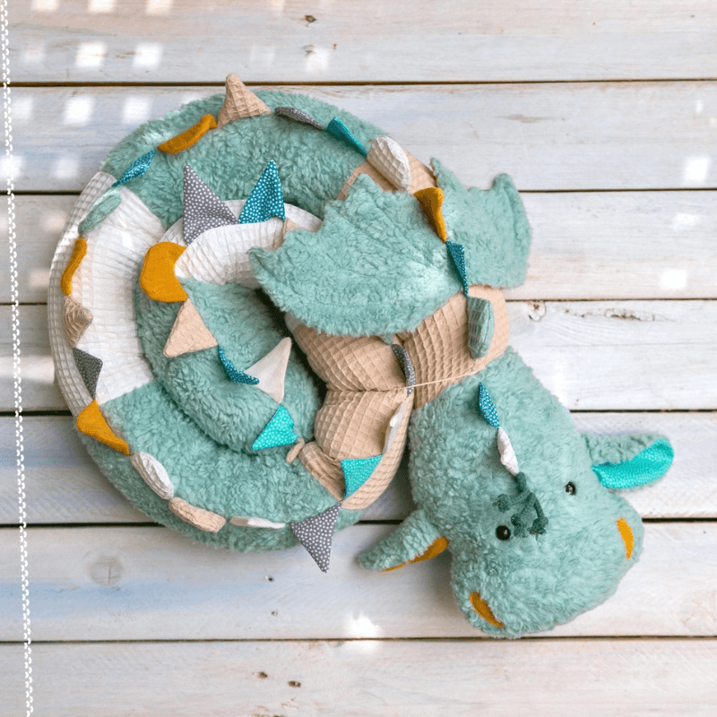 Bettschlange Drache – Materialpaket Mint