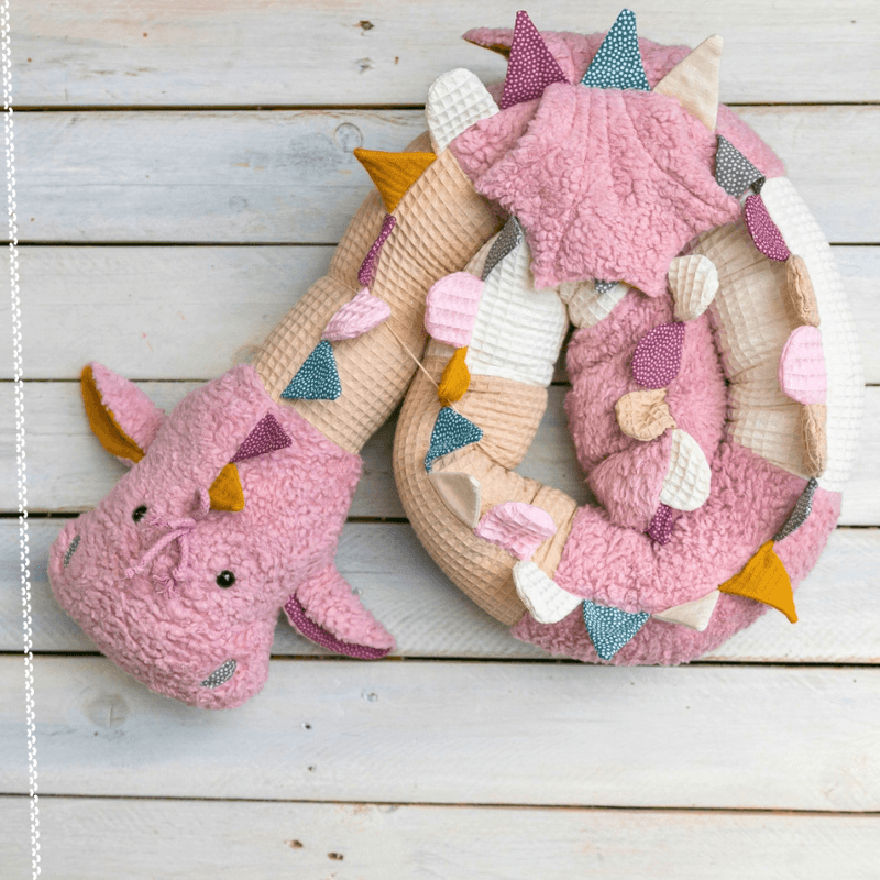 Bettschlange Drache – Materialpaket Rosa